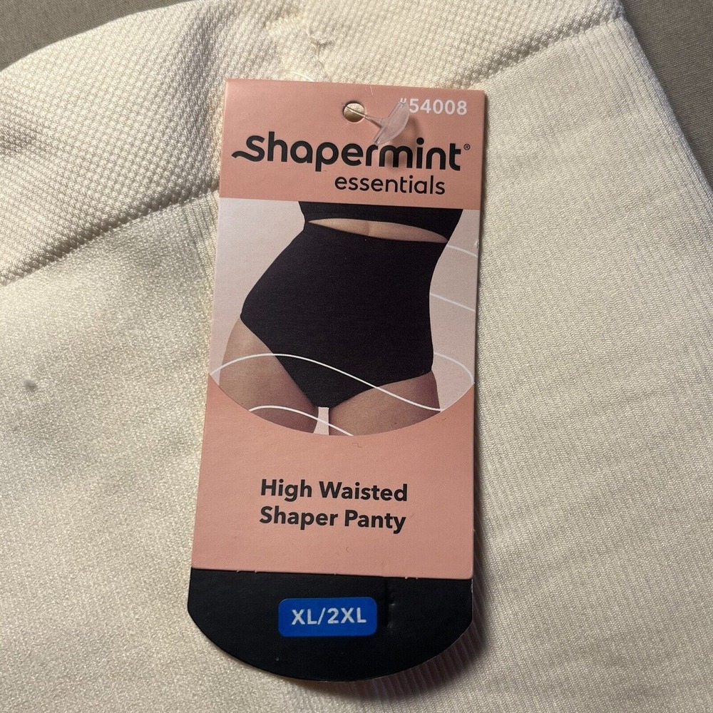 Shapermint Essentials Women's High Waisted Shaper Panty XL/2XL Beige Anti-Slip - Picture 3 of 6